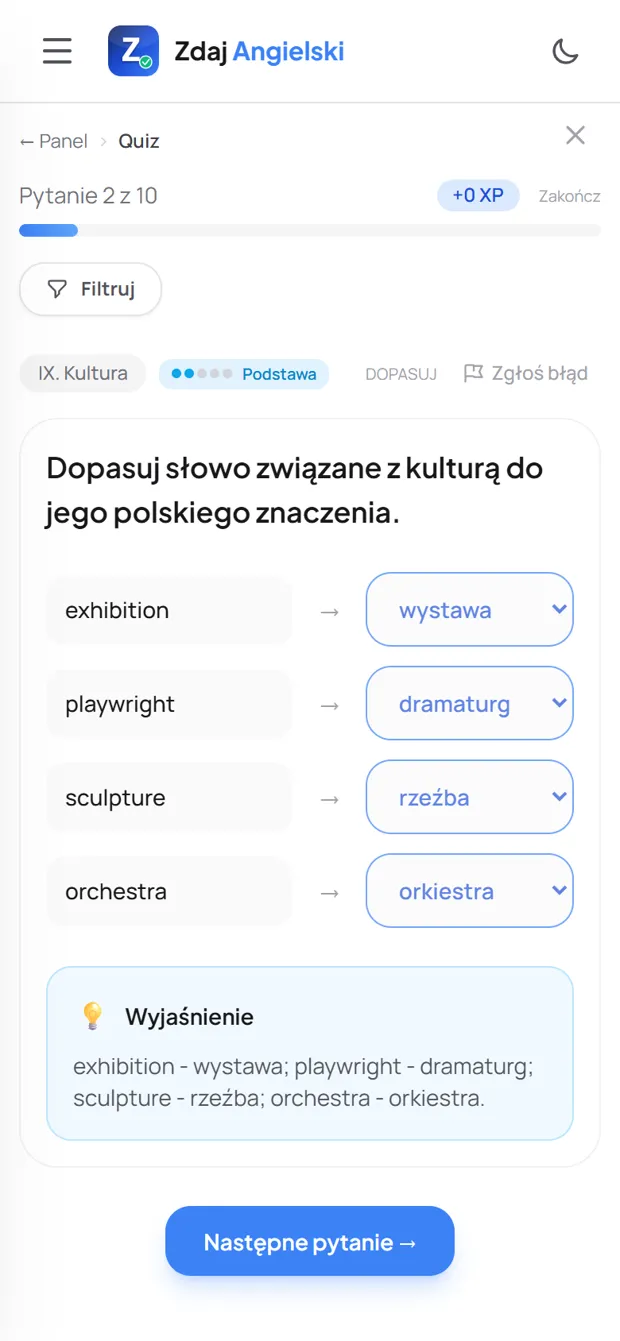 Poprawna odpowiedź z wyjaśnieniem — Kultura