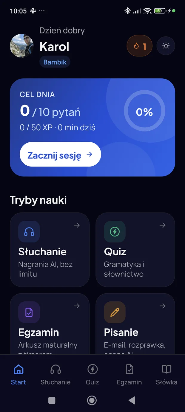 Aplikacja Zdaj Angielski na Androida